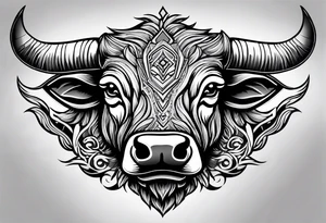 Nvidia geforce claw morphing into an aggressive bull tattoo idea