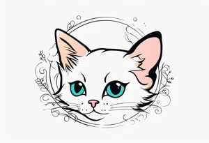Cute kitten tattoo idea