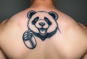 happy panda tattoo idea