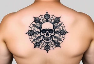 "Pepsi logo deconstructed into a sand mandala. Pixelated skull in center. Black and red ink, sacred geometry style, symmetrical." tattoo idea