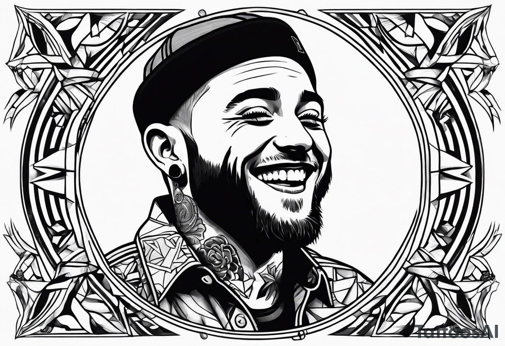 Mac miller smiling tattoo idea