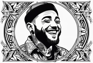 Mac miller smiling tattoo idea