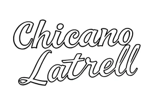 Chicano new school cursive style that says Latrell tattoo idea