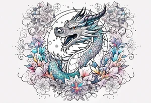 Constellation, dragon kawaii young ,snowflake tattoo idea