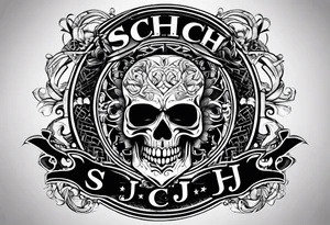 initials

S. C.  H.  J. tattoo idea