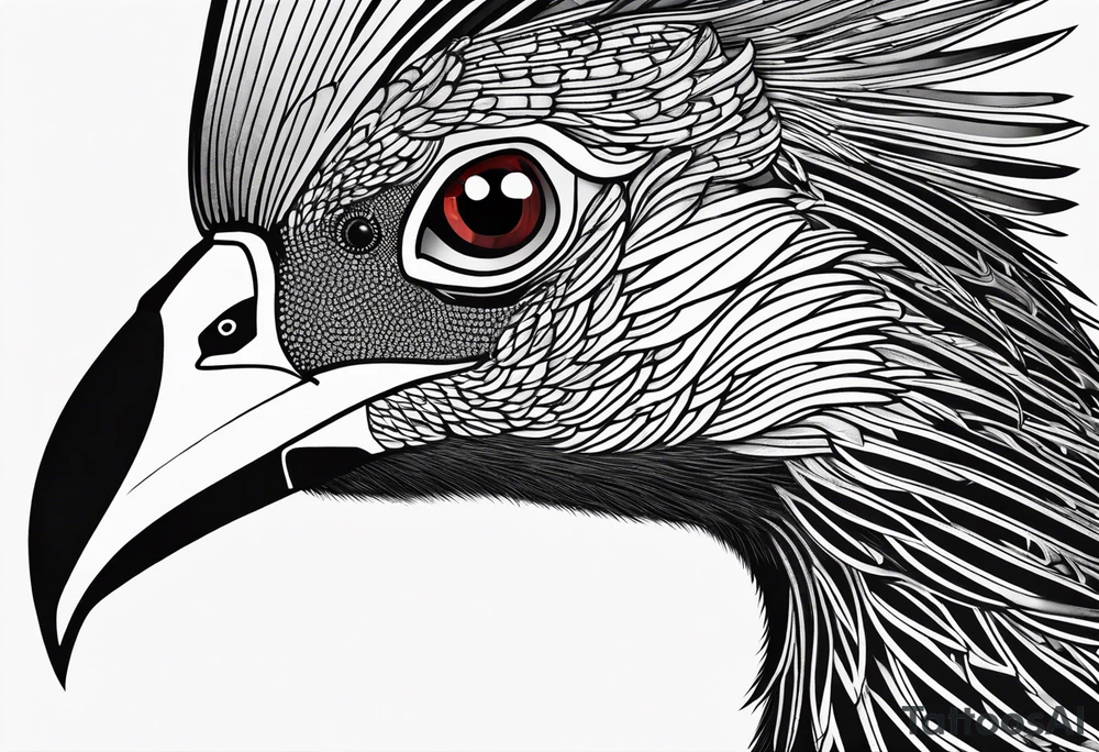 Turaco bird tattoo idea