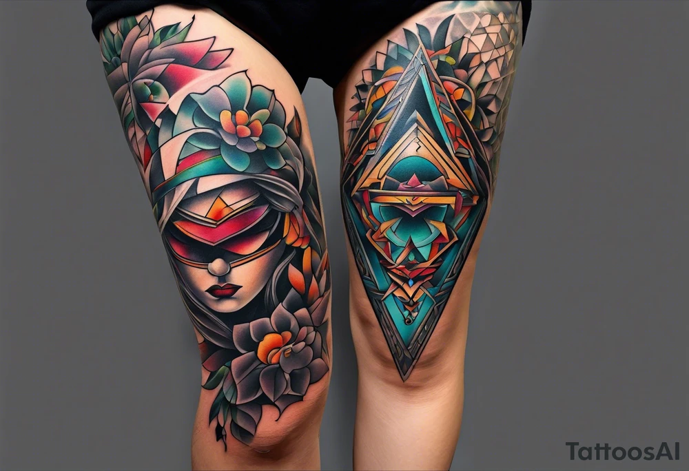 Knee tattoo tattoo idea