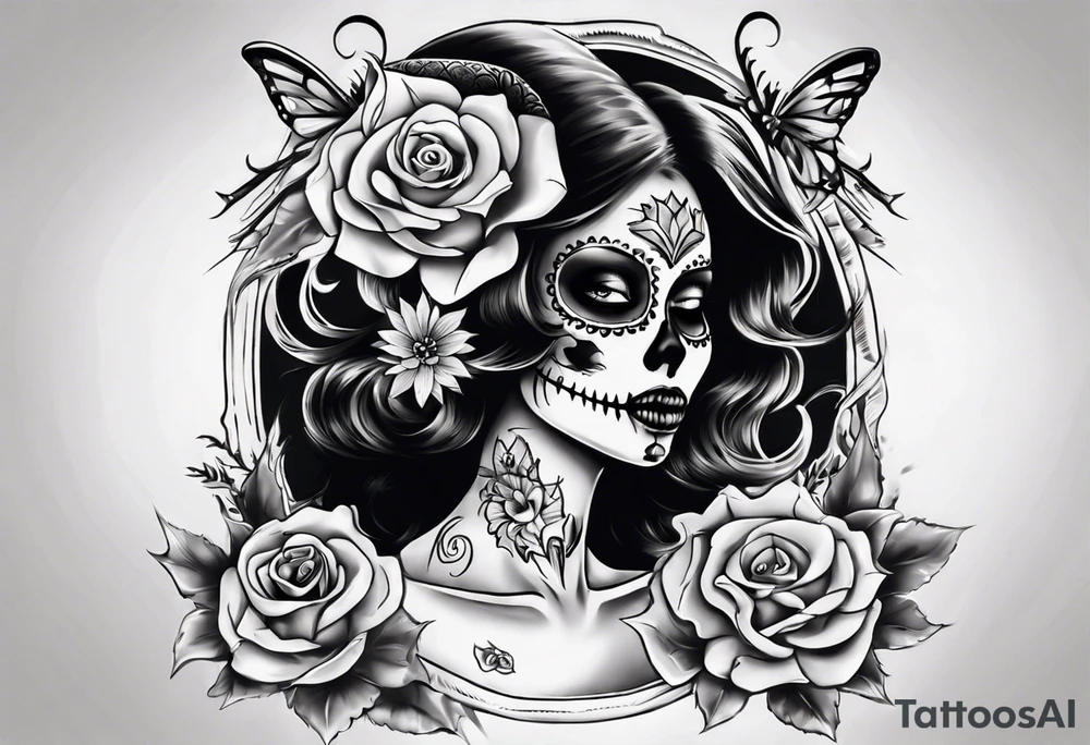 Catrina y catrin enamorados tattoo idea