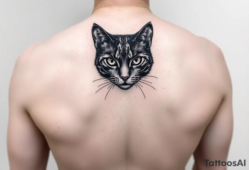black cat tattoo idea