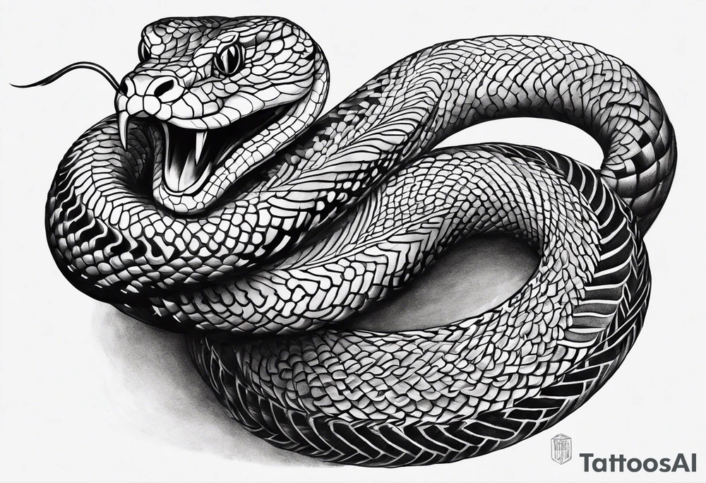 Viper coil tattoo idea