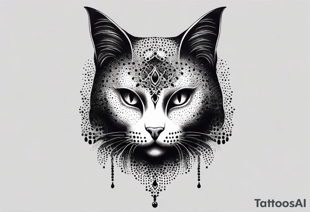 Evil cat tattoo idea