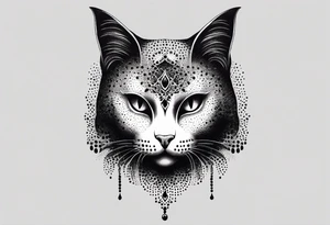 Evil cat tattoo idea
