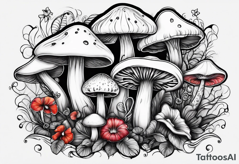"Graceful Mushrooms" tattoo idea