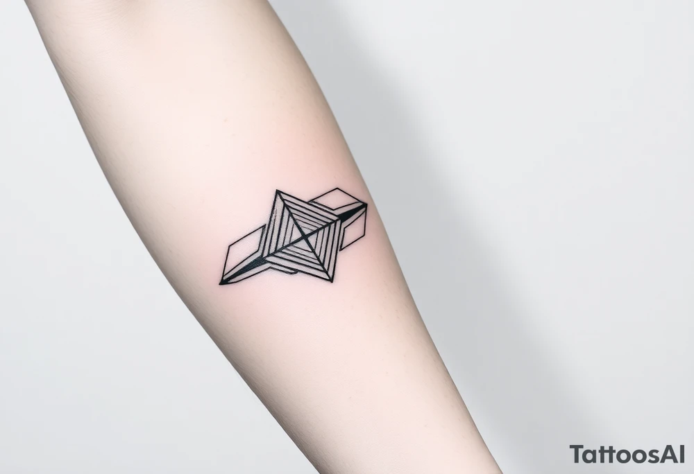 geometric lines tattoo idea