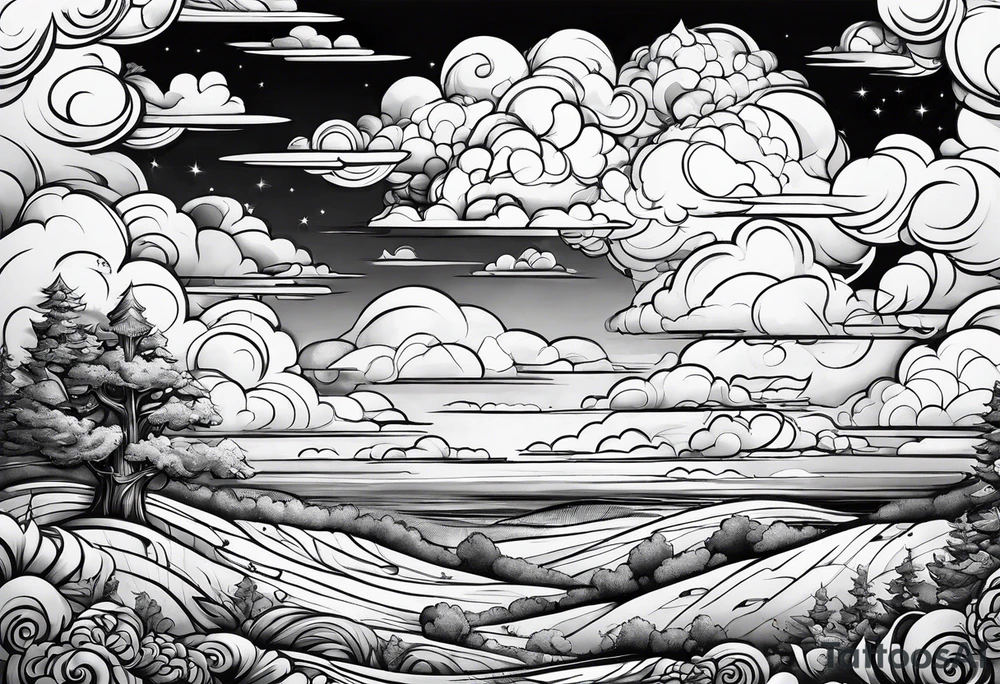 Clouds tattoo idea