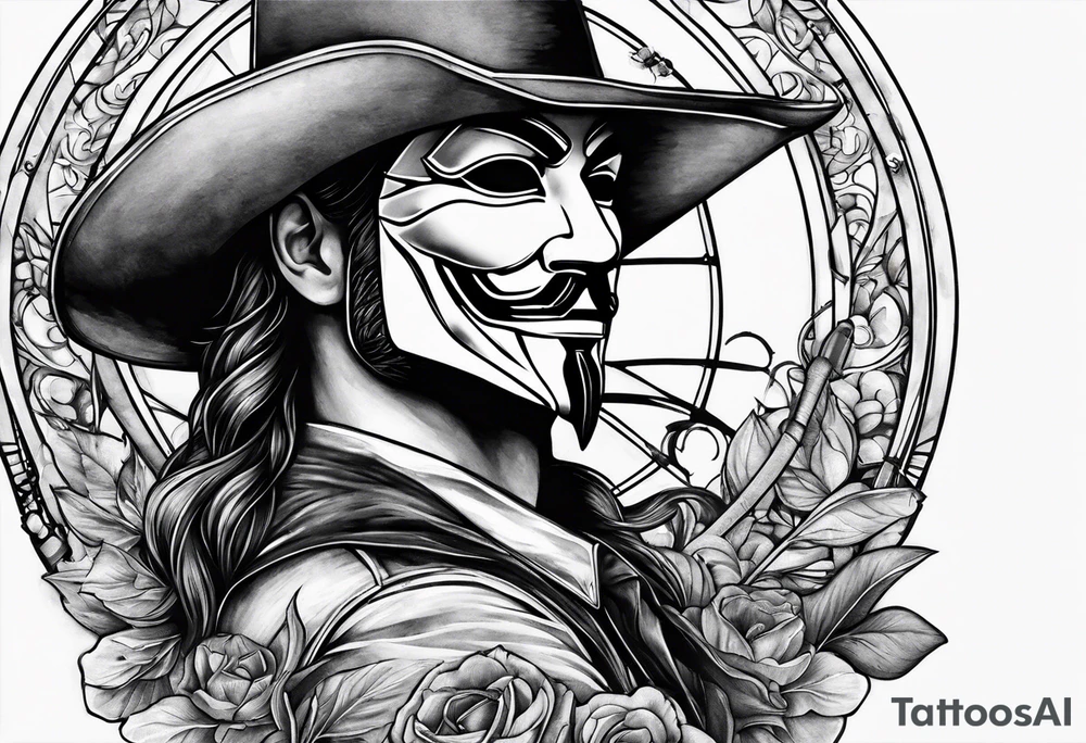 Anonymous with shotgun tattoo idea