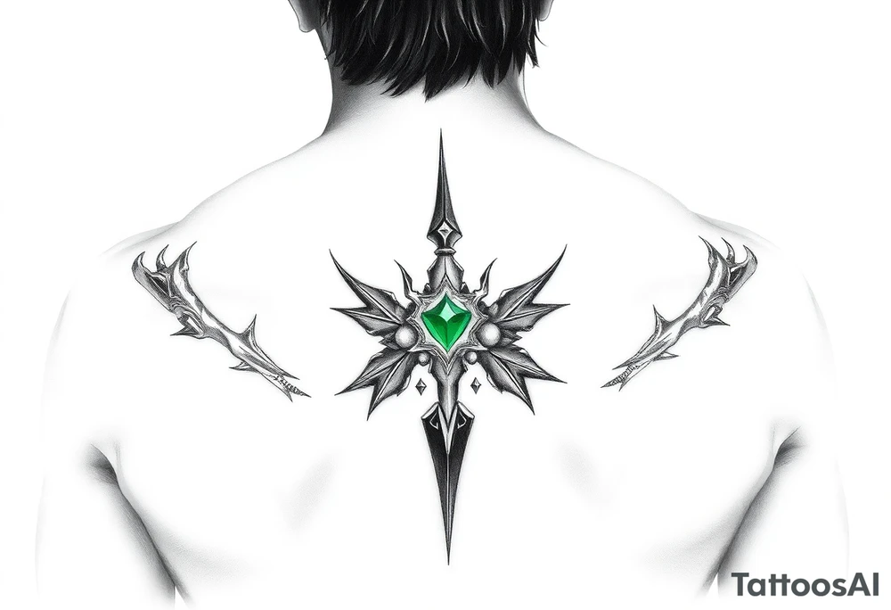 Final fantasy green materia tattoo idea