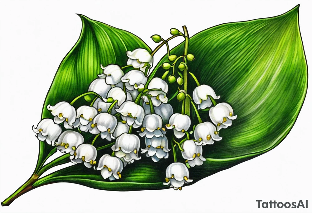 lily of the valley, baneberries tattoo idea