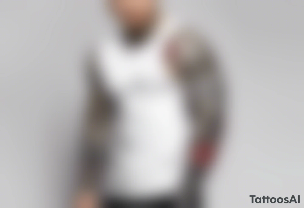 rock a billy Arm sleeve mit verschiedenen Motiven tattoo idea