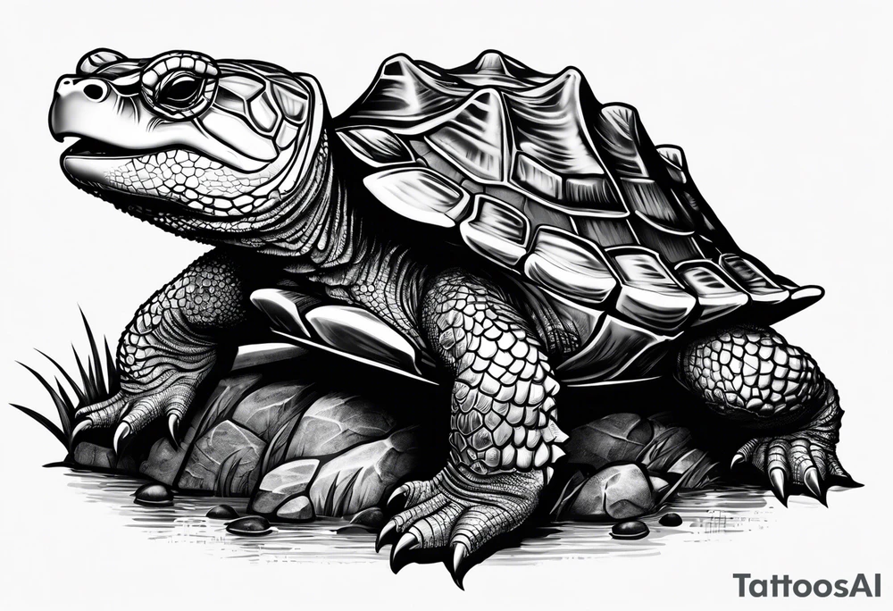 alligator snapping turtle tattoo idea