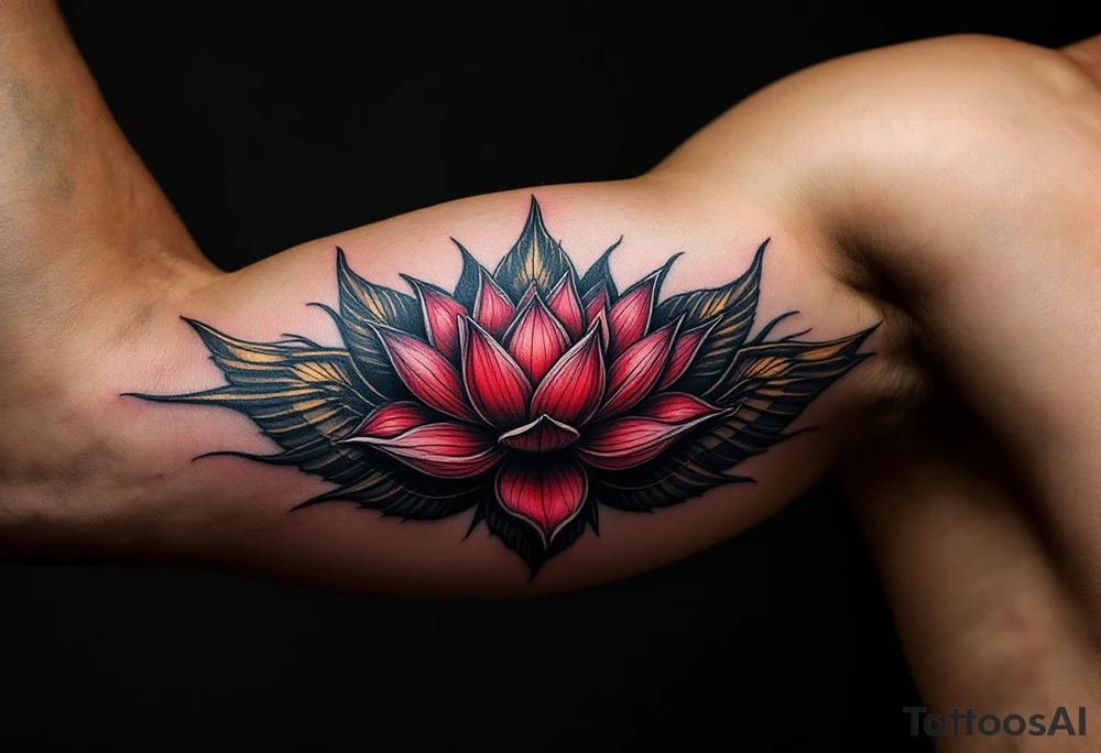 ideas with lotus, egyptian theme (make red and black) tattoo idea