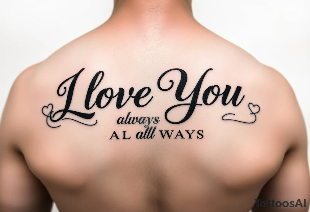 I Love You
Always
All Ways tattoo idea