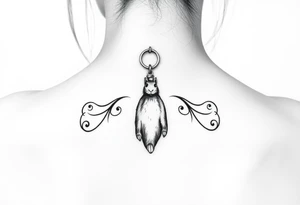 rabbits foot keychain tattoo idea