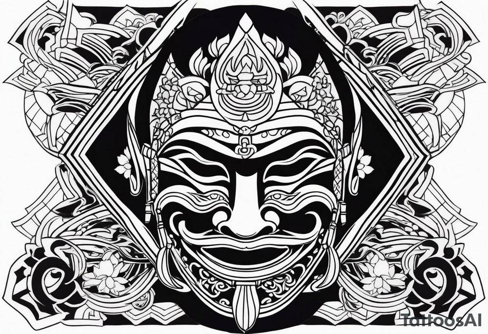 japanesenoh mask, tattoo idea