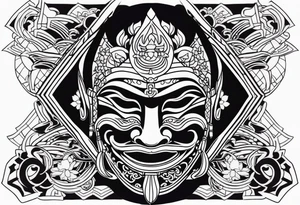 japanesenoh mask, tattoo idea