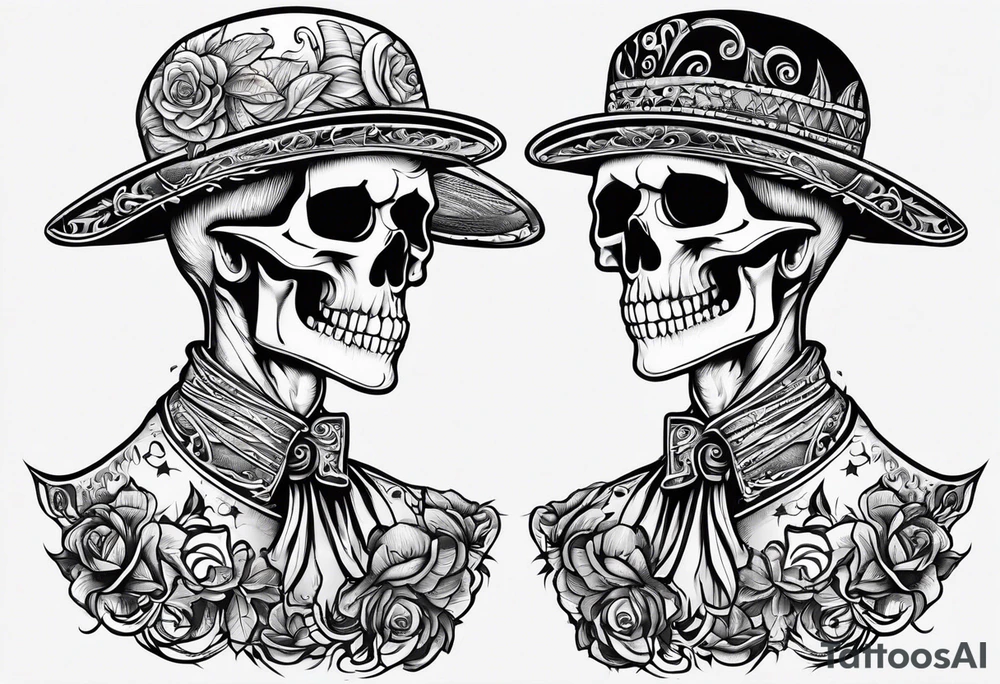 simple skeleton tattoo idea