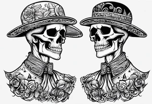simple skeleton tattoo idea