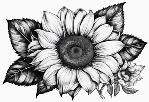 Tournesol,  Fleur roses , Caméra, vague , palmier tattoo idea