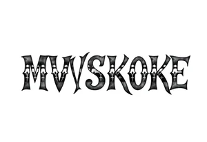 The word “MVSKOKE” shaded with Native American print tattoo idea