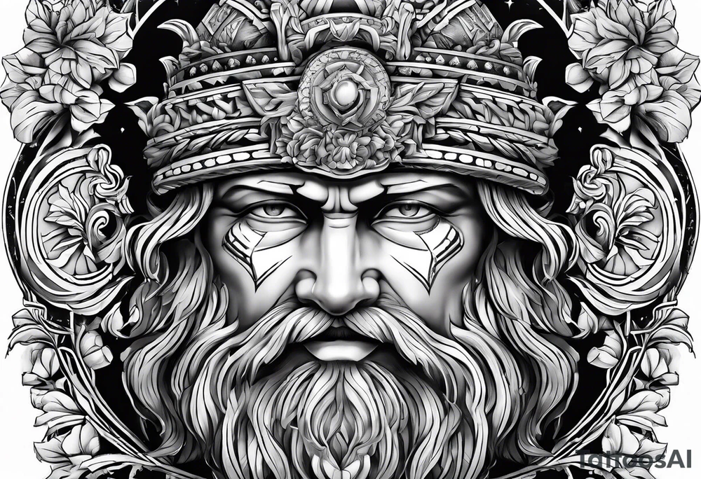 Bóg Zeus pioruny tattoo idea