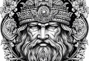 Bóg Zeus pioruny tattoo idea