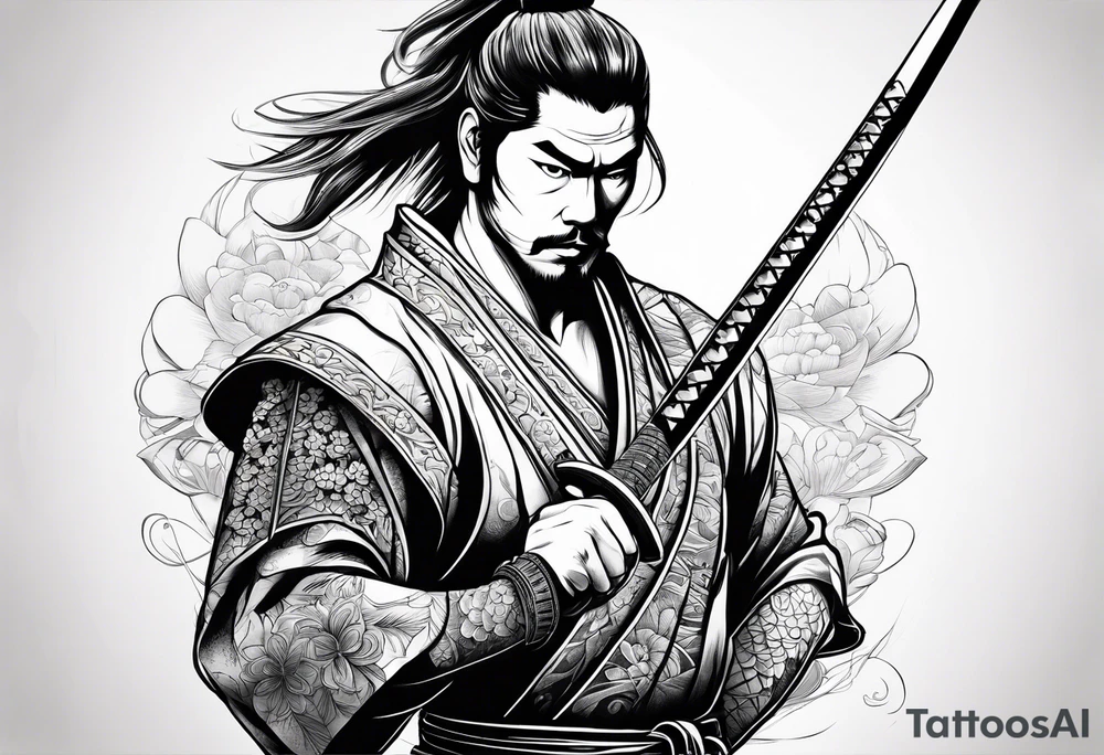 samurai sword tattoo idea