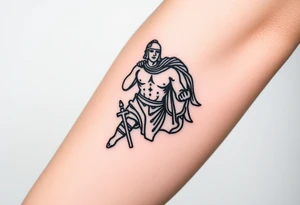 greek soldier tattoo idea