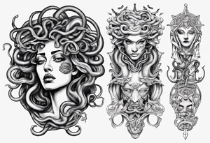 Medusa upper shoulder tattoo idea