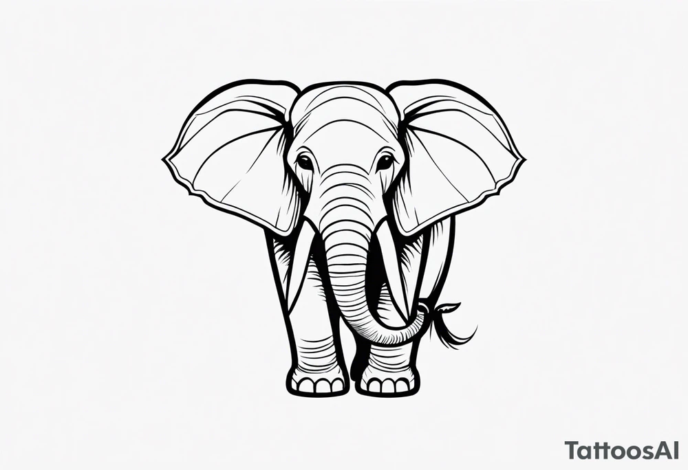 cute Elephant tattoo idea