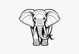 cute Elephant tattoo idea