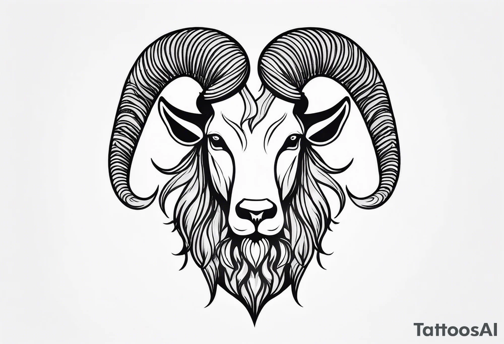 capricorn with beard tattoo idea