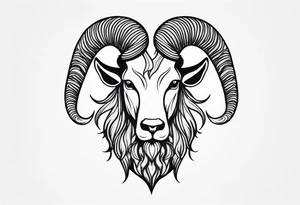 capricorn with beard tattoo idea