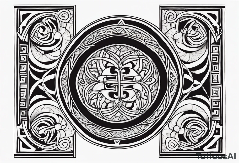 Te Moko style with Croatian and Northern Irish designs tattoo idea