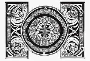 Te Moko style with Croatian and Northern Irish designs tattoo idea