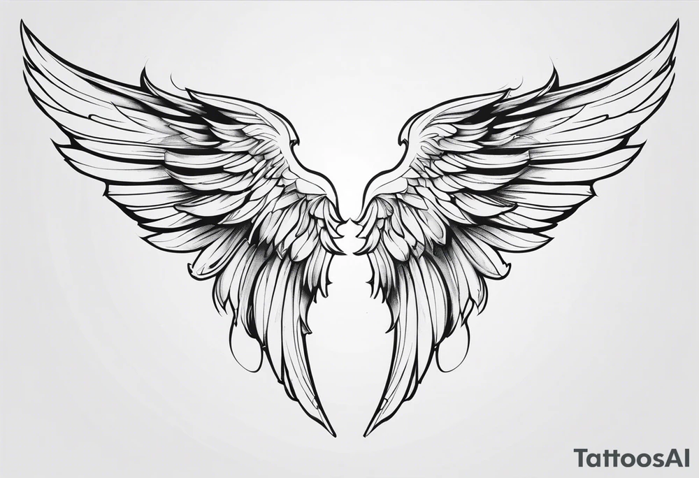 angel wings tattoo idea