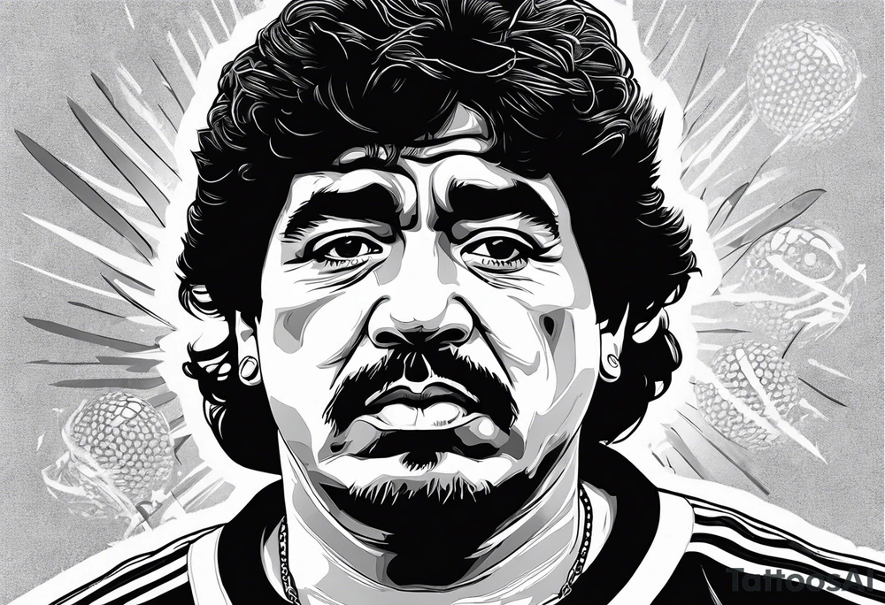 Maradona with a ball tattoo idea