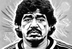 Maradona with a ball tattoo idea