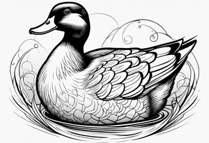 Duck, small, imprint tattoo idea