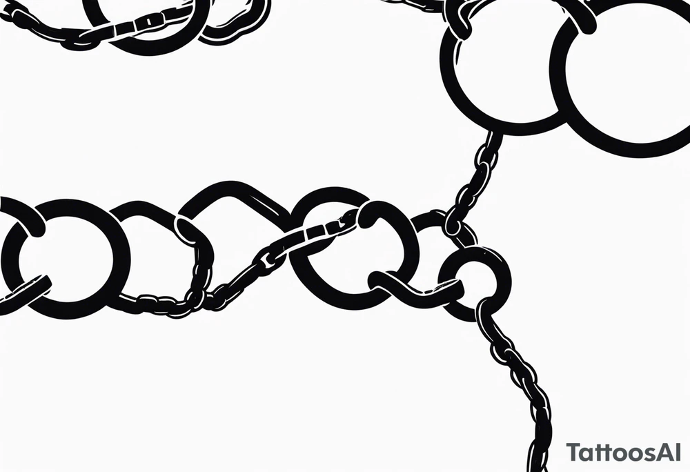thick bike chain wrist tattoo idea