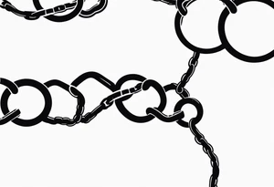 thick bike chain wrist tattoo idea